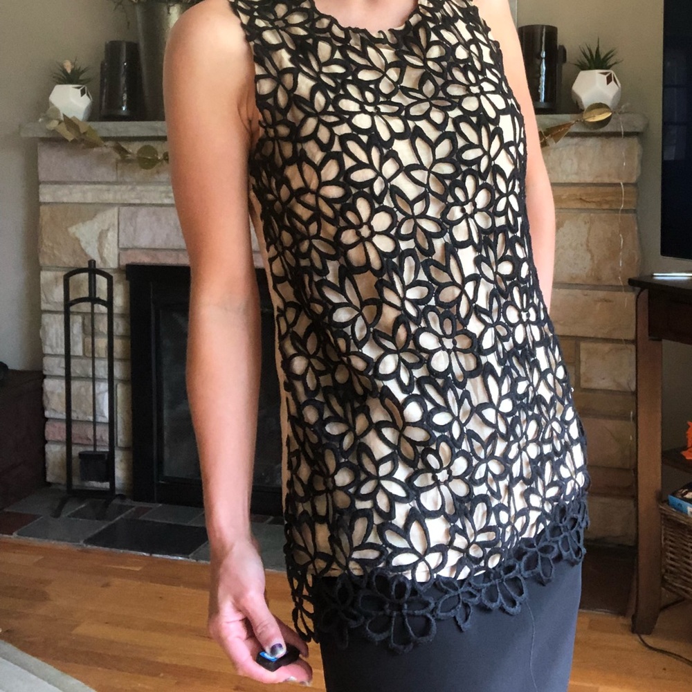 Lela Rose for Target guipure lace front top.